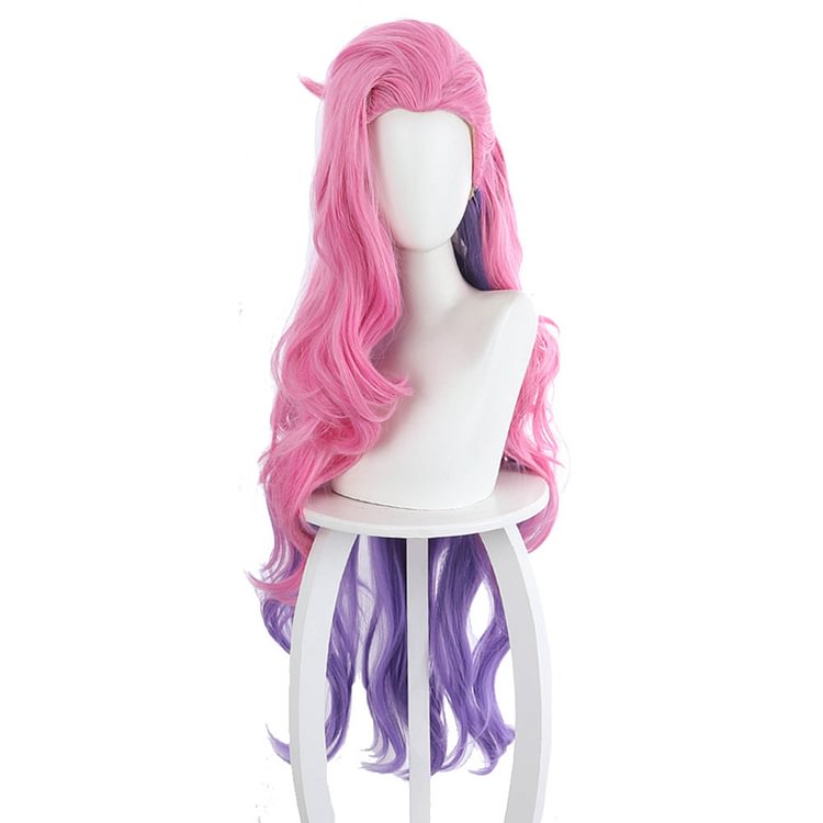League of Legends LOL KDA Groups Seraphine Heat Resistant Synthetic Hair Cosplay Wig Carnival Halloween Party Props