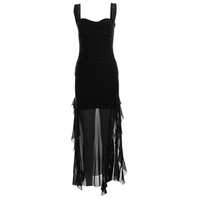 Ueong Ueong 2024 New Women's Sexy Hot Girl With Slit Hip Long Dress