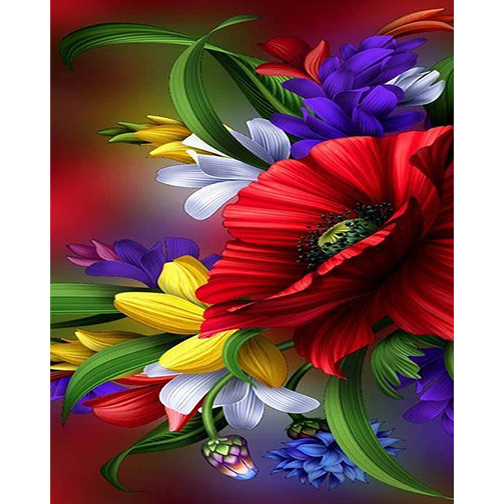 Flower-Paint by Numbers-16"x20"/40x50cm