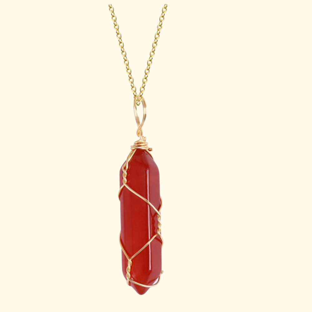  Carnelian Pendant Necklace