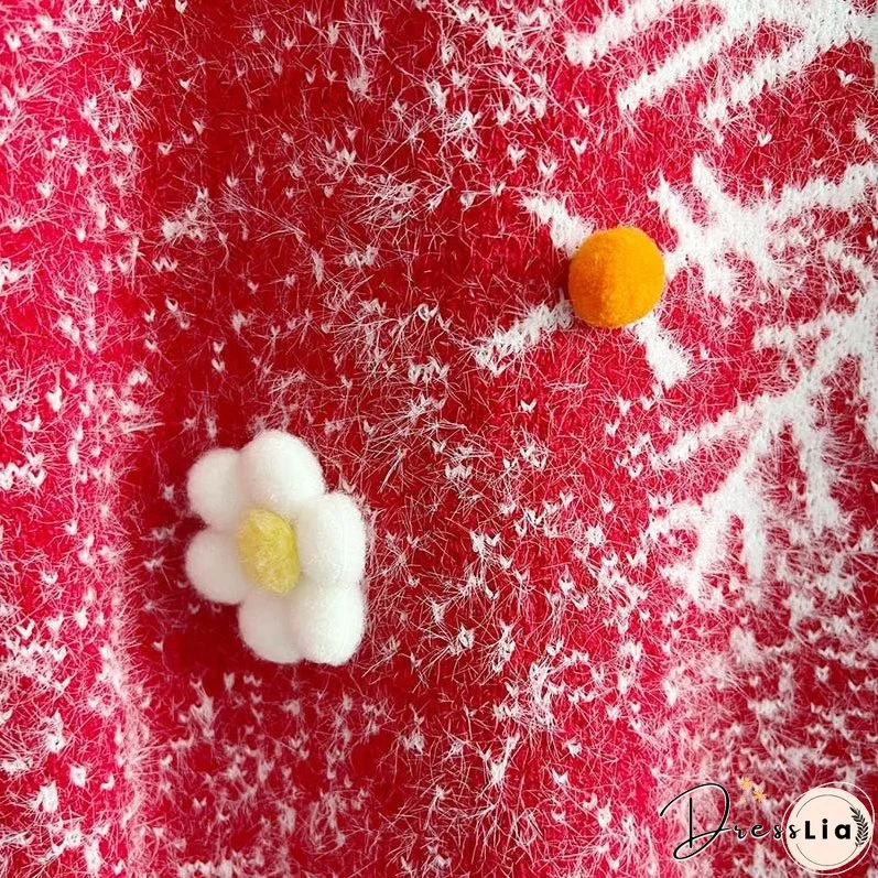 Two Piece Christmas Sweater and Scarf Set