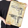 Colt 1911 Firearm Patent - Vintage Metal Tin Signs(12*16Inch) - Warning