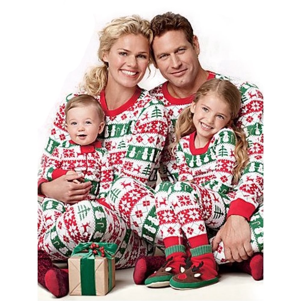 Christmas Family Matching Pajamas Digital Print Nightwear Outfits-Pajamasbuy