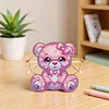 Diamond Painting Handmade Wood Bear Glasses Holder for Table Decor