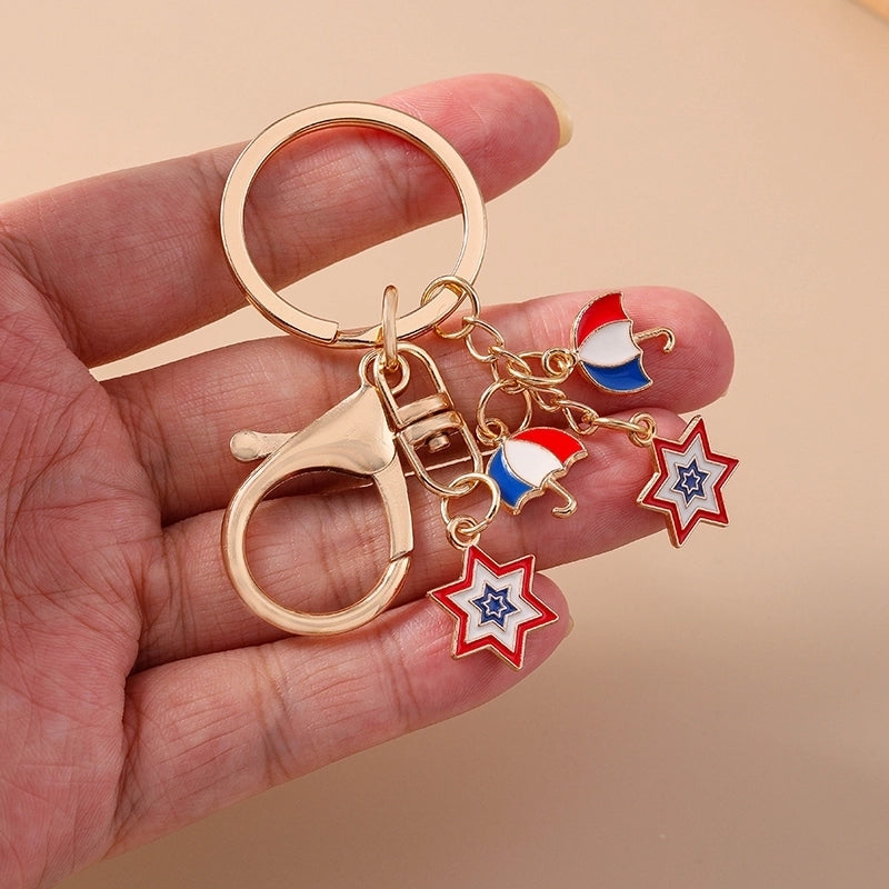 Cute Minimalist Commute Star Bell Umbrella Alloy Keychain
