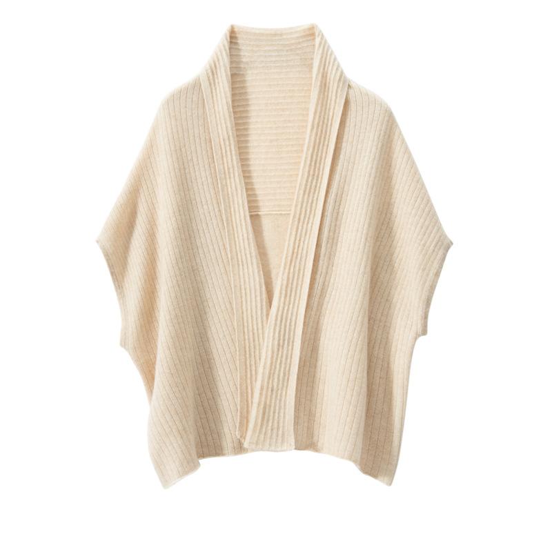 100% Cashmere Knit Stripped Scarf  REAL SILK LIFE