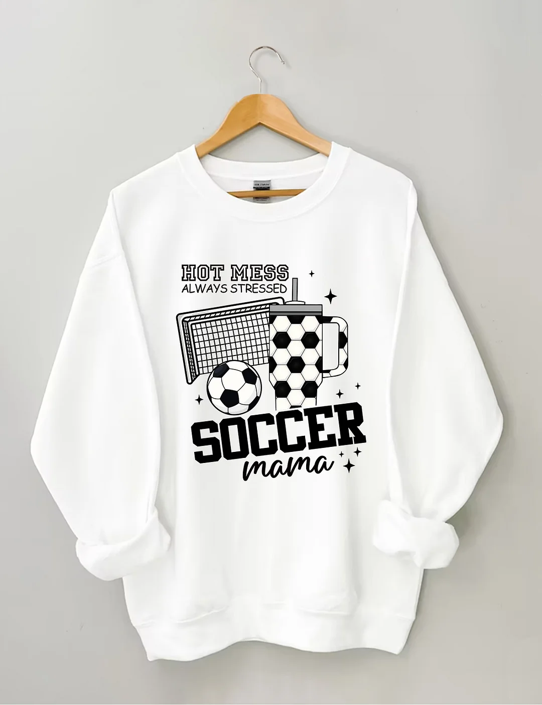 Hot Mess Soccer Mama Sweatshirt 
