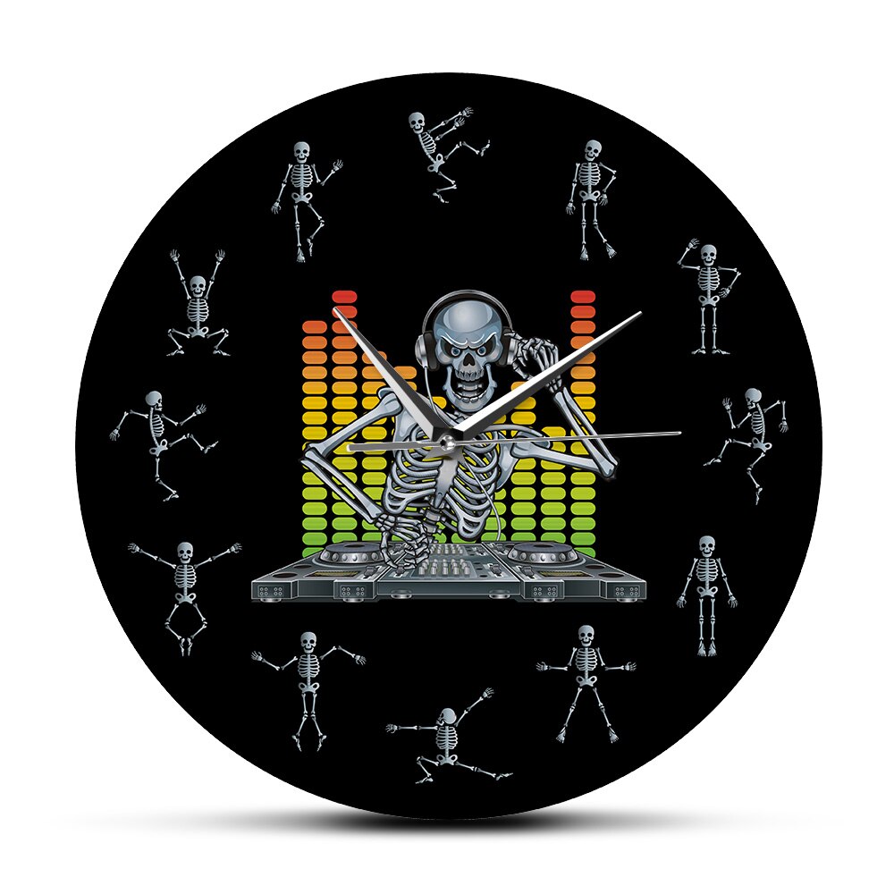 

DJ Skull - Frameless Acrylic Wall Clock, 501 Original