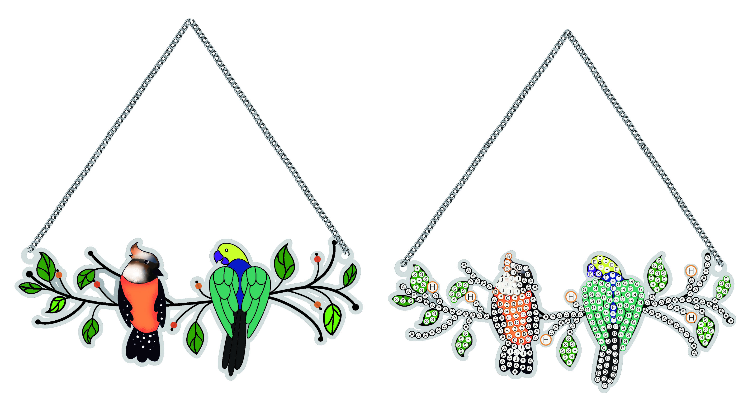 

Two Bird Acrylic - 5D DIY Craft Pendant, 501 Original