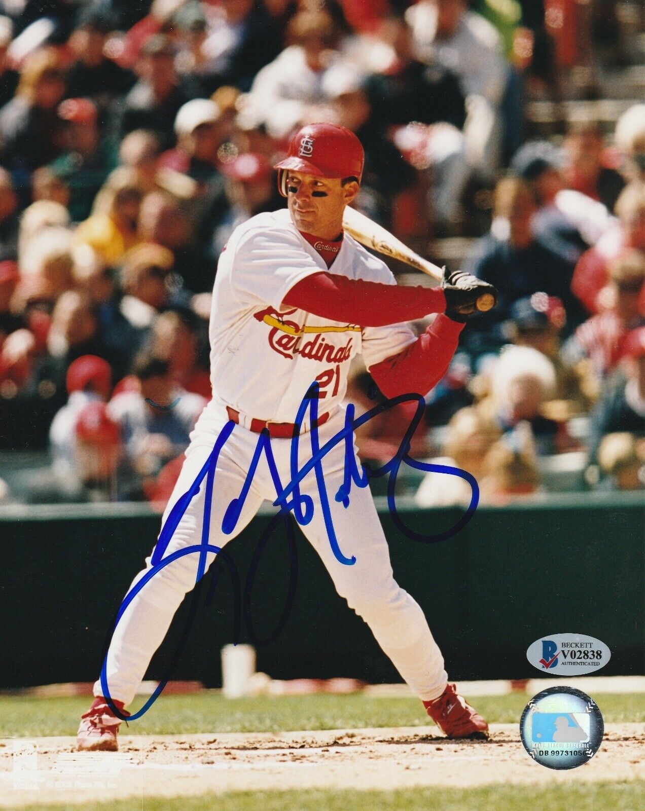 TINO MARTINEZ Signed St. Louis CARDINALS 8x10 Photo Poster painting w/ Beckett COA