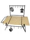 Outdoor Table Hanging Rod Portable Camping Picnic BBQ Hiking Storage Rack
