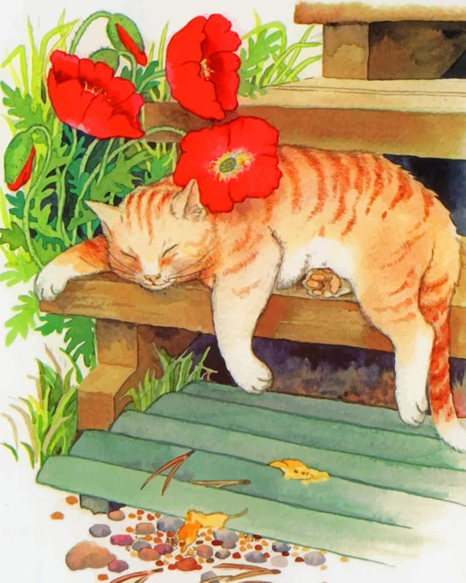 

Sleepy Cat – Paint By Numbers - 40*50CM, 501 Original