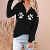 V-neck Zipper Fashion Plus Size Sweater Women's Jacket