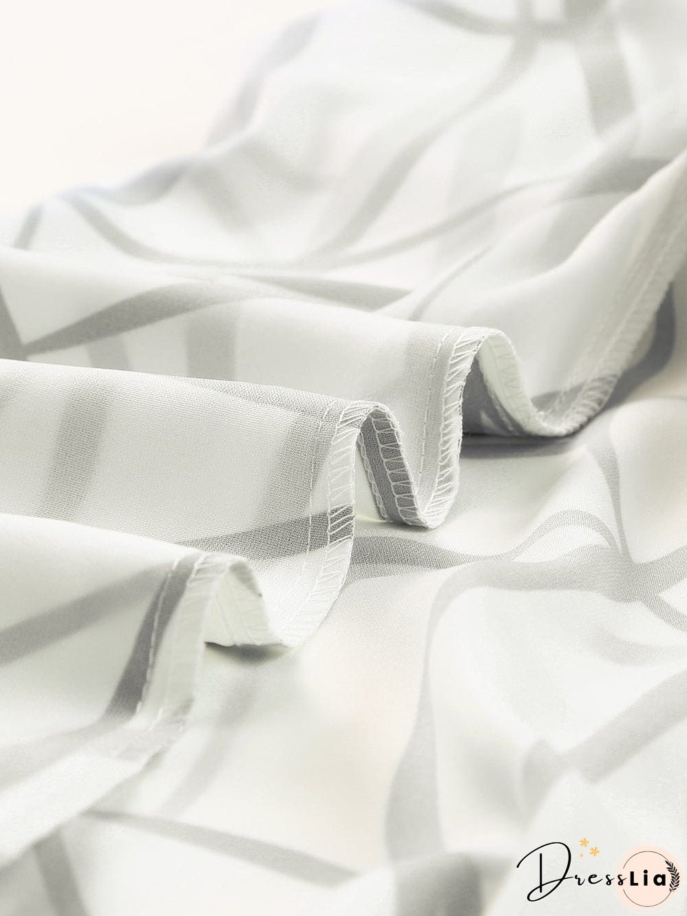 Elegant Abstract Print Maxi Dress