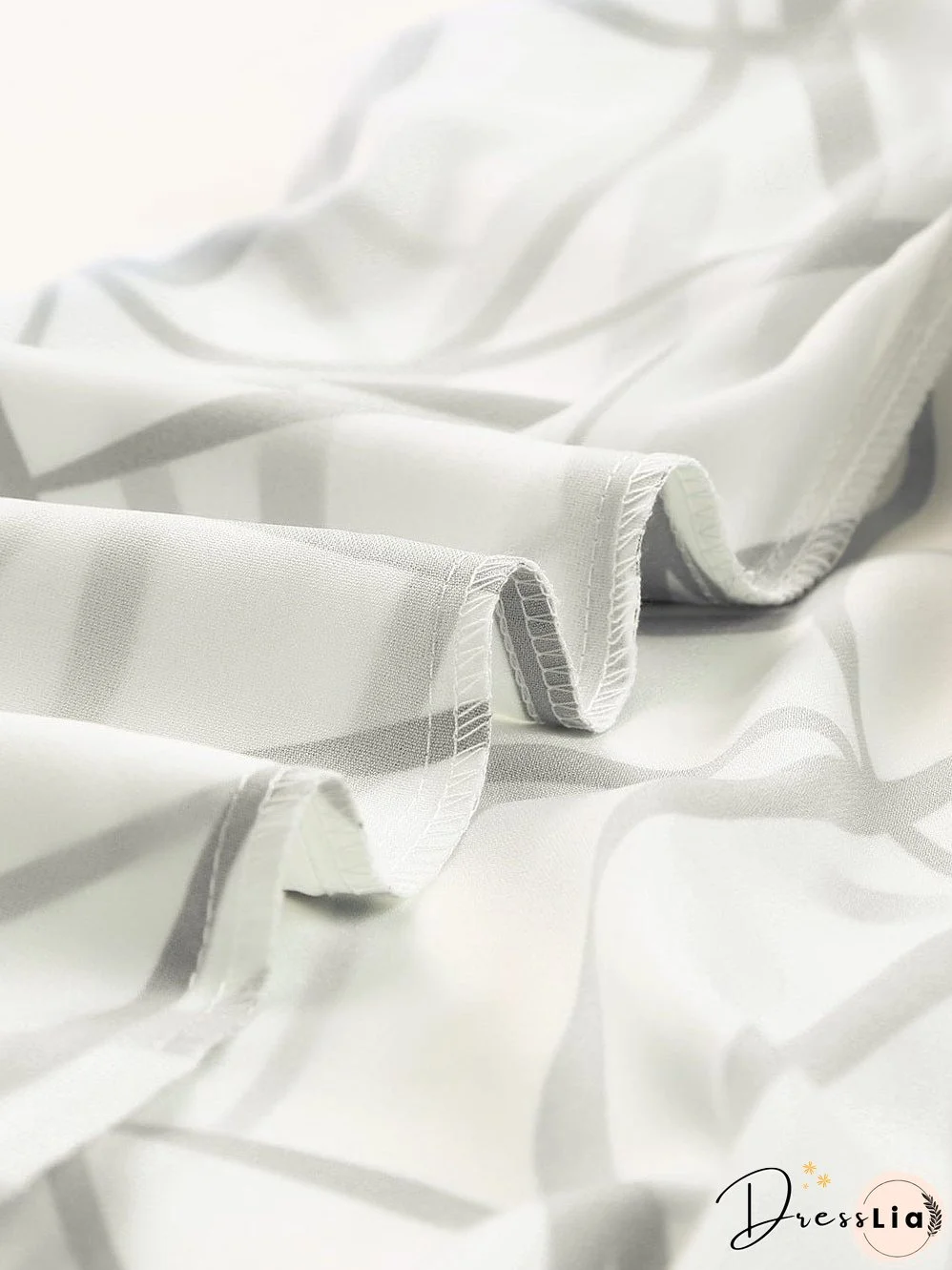 Elegant Abstract Print Maxi Dress