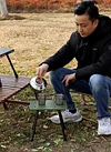 Outdoor Folding Table Aluminum Alloy Field Tactical Table and Stool Camping Lightweight Folding Stool