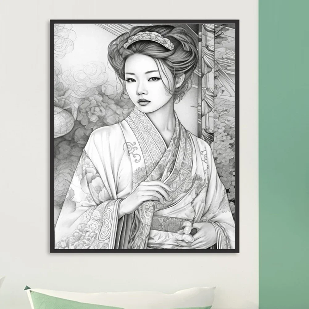 Diamond Painting - Full Round Drill - Retro Woman(Canvas|40*50cm)