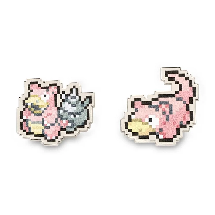 Slowpoke & Slowbro Pokémon Pixel Pins (2-Pack)