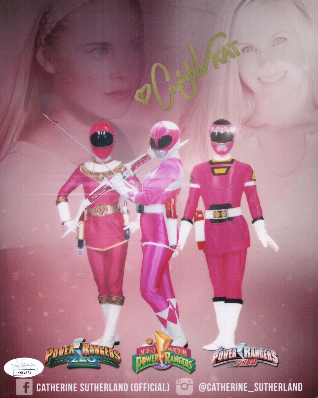 CATHERINE SUTHERLAND Signed POWER RANGERS 8x10 Photo Poster painting In Person Autograph JSA COA