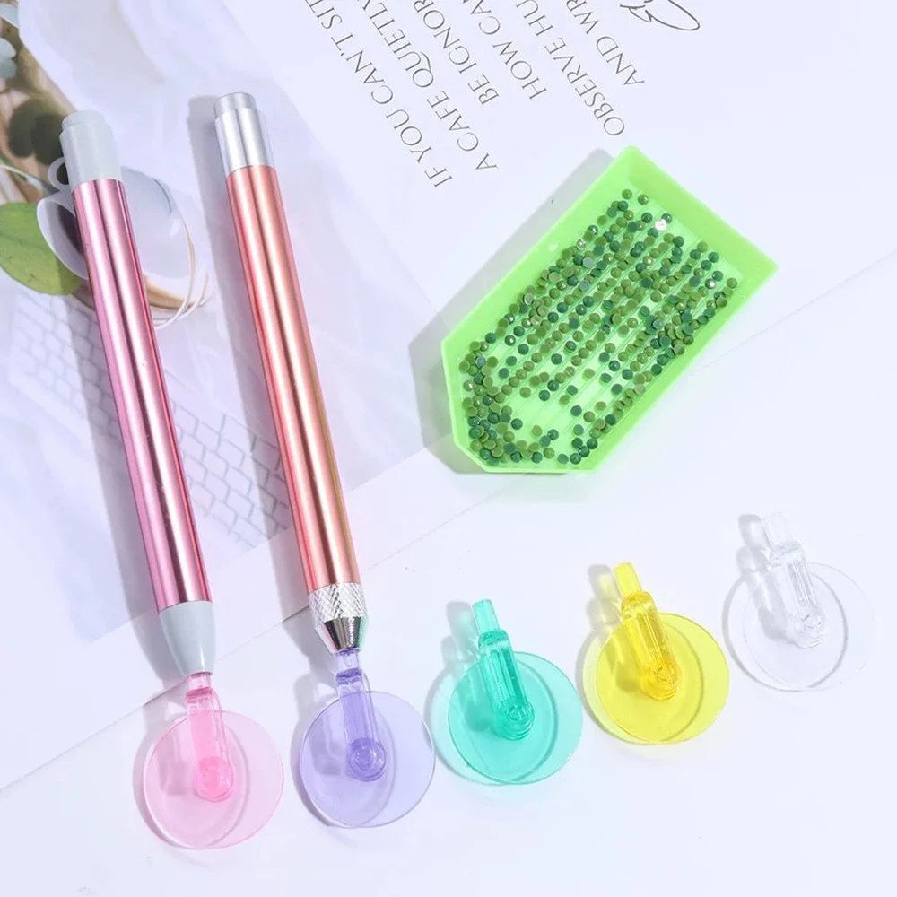 5PCS New 5D DIY Diamond Painting Pen Tool Scroll Wheel Head And Stickers Diamond Embroidery Accessories For Diamond Drill Pens