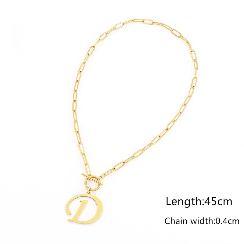 Elegant Minimalist Classic Style Letter 201 Stainless Steel 304 Stainless Steel Pendant Necklace