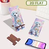 2er-Pack Acryl Katze Hund Telefonständer & Spiegel - 5D DIY Handwerk Modeaccessoires