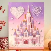 DIY Framed Pearl Painting - Handmade Self - Adhesive Pearls - Castle