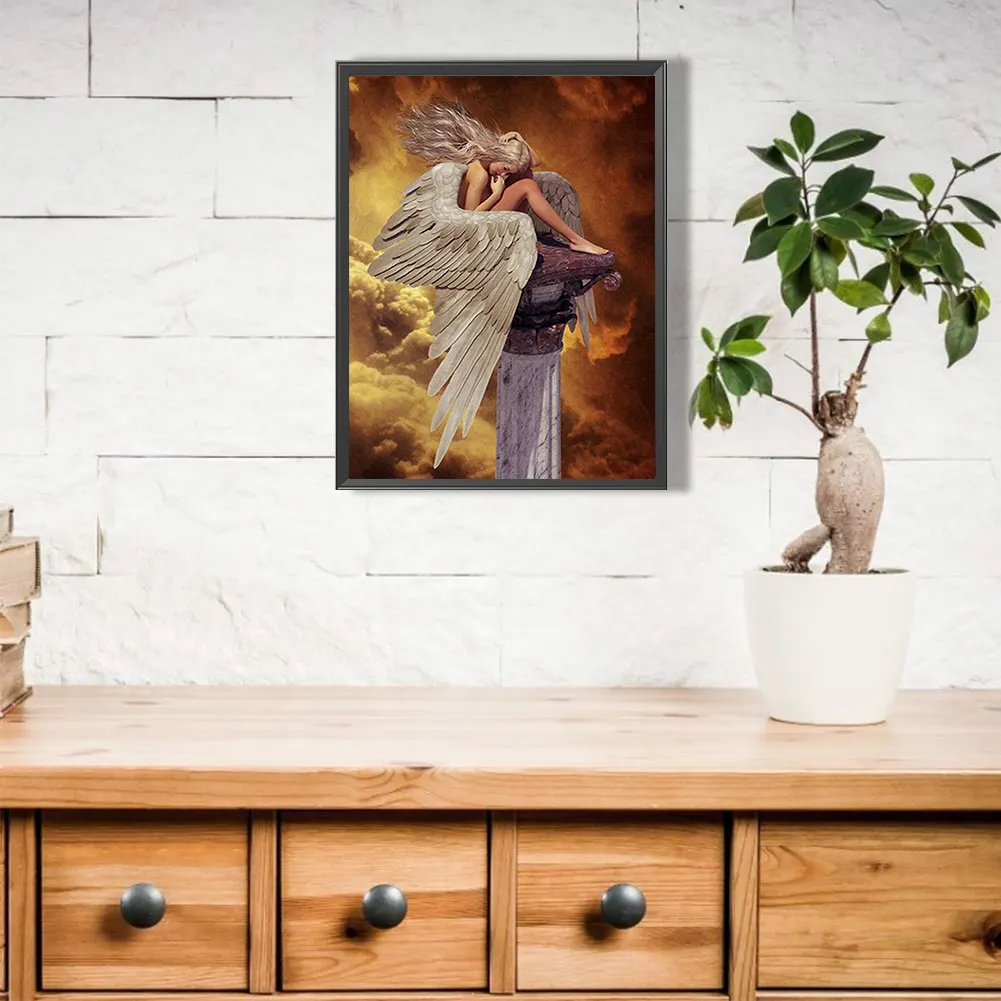 Full Round Diamond Painting 30*40cm - Winged Angel