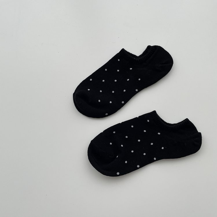 Casual Polka Dot Boat Socks Ladies Sweat-Absorbing Breathable Summer Socks Polka Dot Pumps