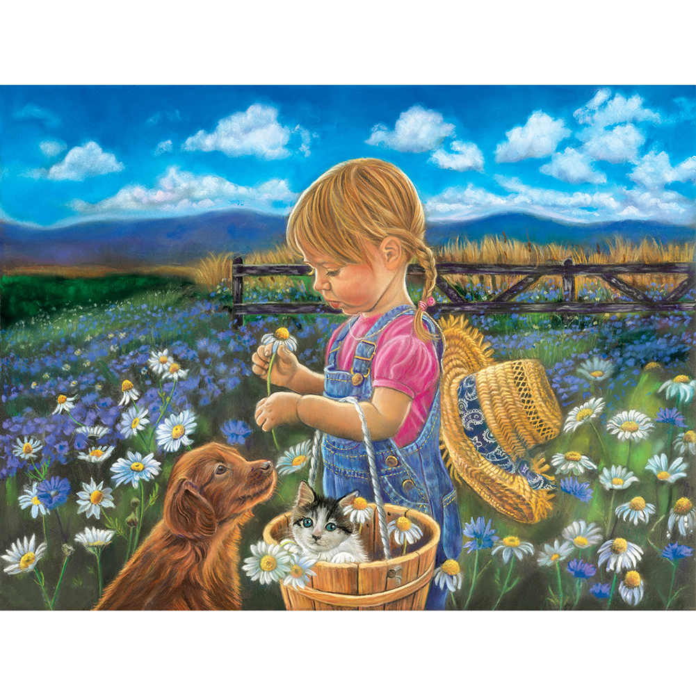 

Little Girl - Round Drill Diamond Painting - 40*30CM, 501 Original