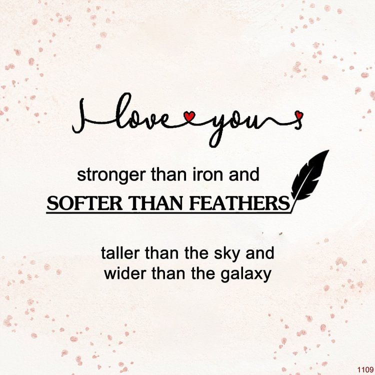 Gift Card - For Son I Love You Stronger Than Iron And Softer Than Feathers