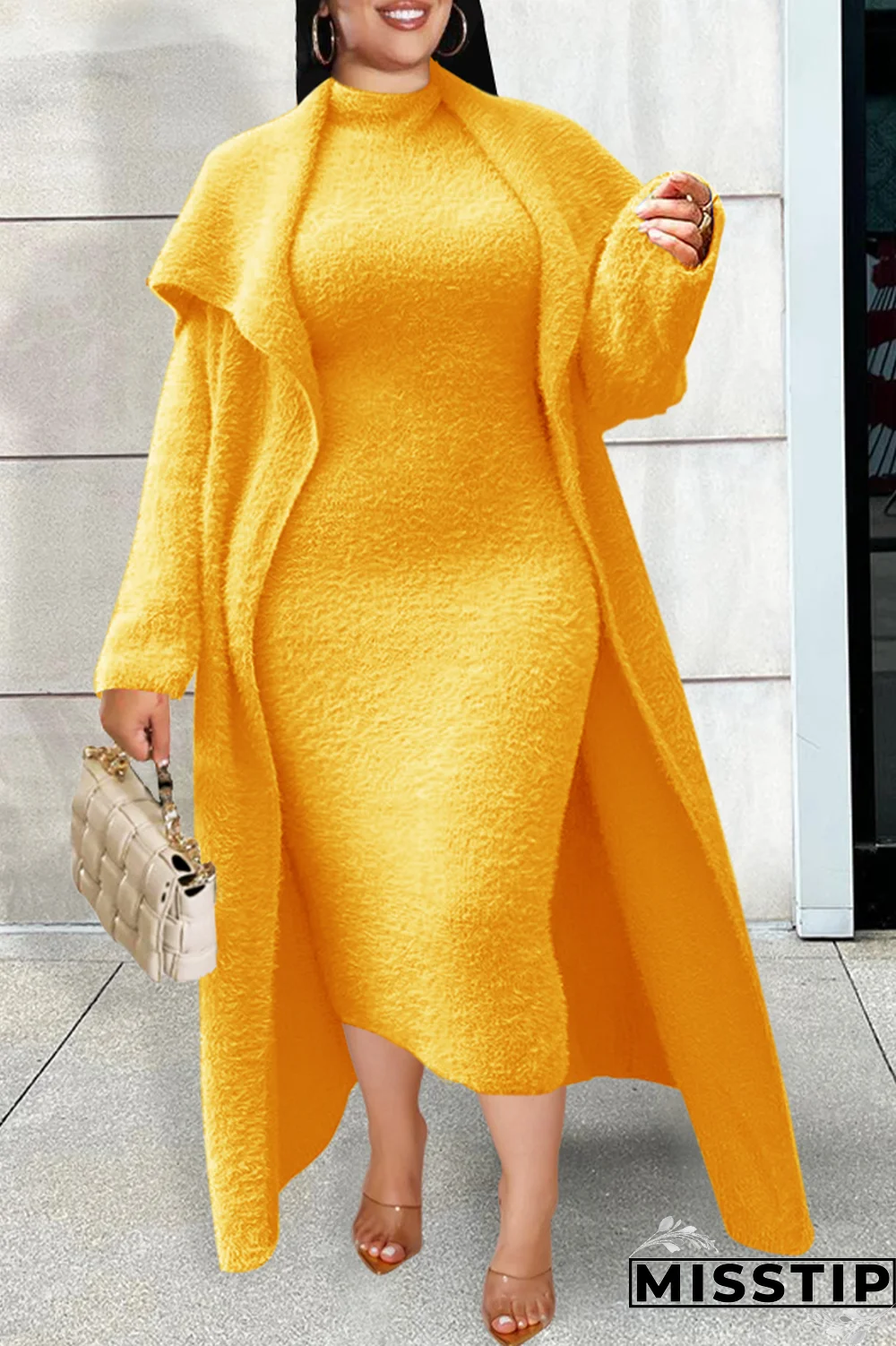 Dark Gray Casual Solid Patchwork Half A Turtleneck Long Sleeve Two Pieces