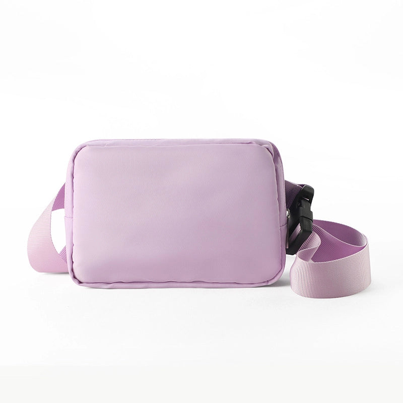 Unisex Basic Solid Color Nylon Waist Bags