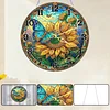 Butterfly Sunflower DIY Acrylic Diamonds Painting Clocks Bedroom Decor Pendant Hanging Kit