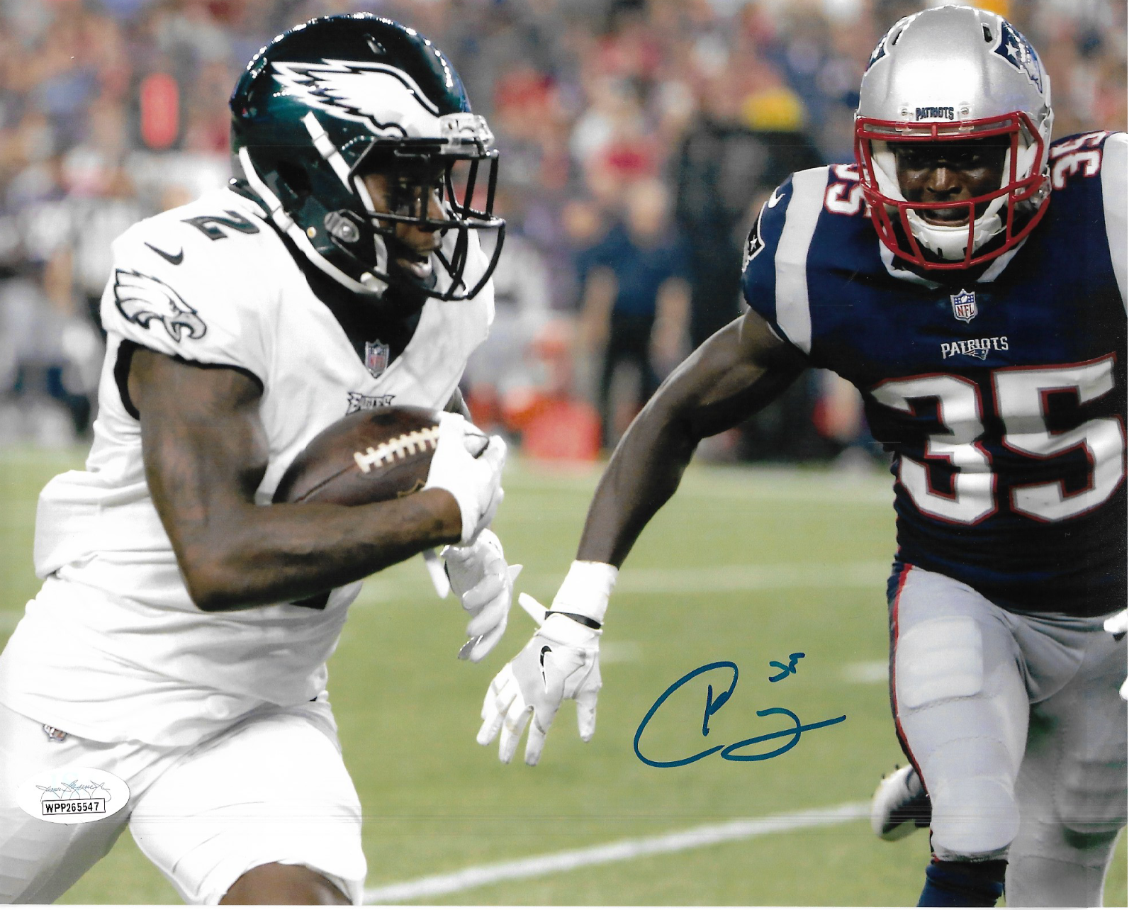 Keion Crossen Signed New England Patriots Football Photo Poster painting 8x10 JSACOA Autographed