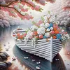 Diamond Painting-DIY Crystal Rhinestone Flower Boat