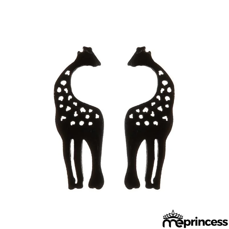 Women Fashion Hollow Eagle Owl Snake Dolphin Bee Giraffe Elephant Dog Cat Rabbit Fish Bird Penguim Stainless Steel Stud Earrings