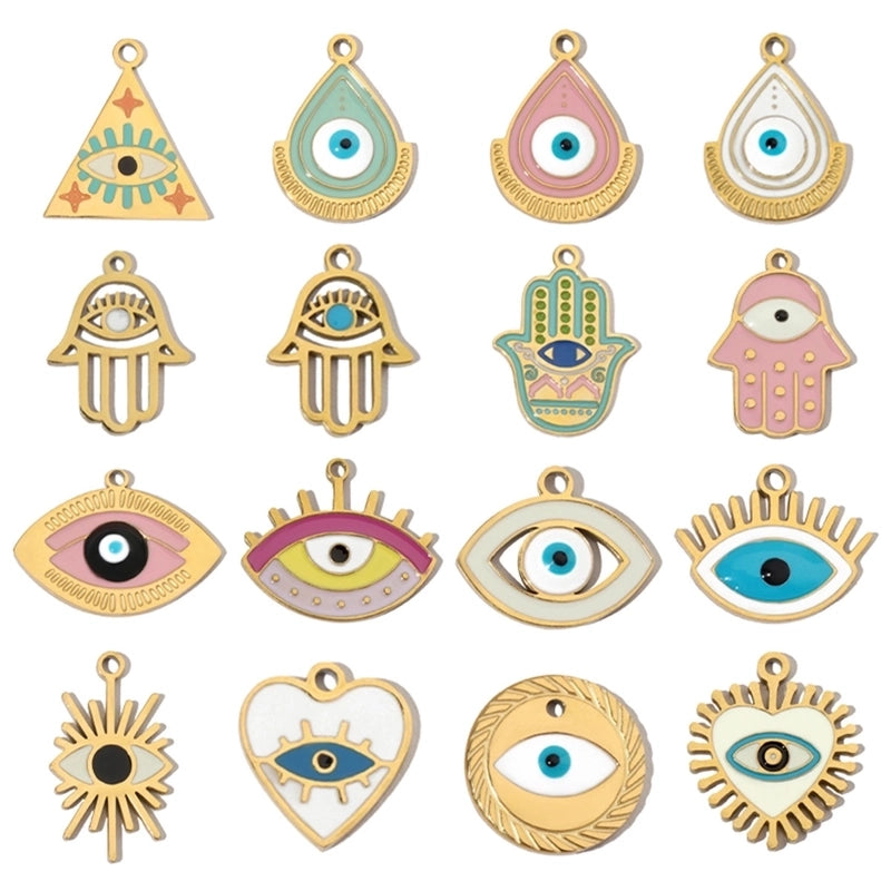 3 PCS/Package 12*17mm 17*14mm 19*14mm 304 Stainless Steel Water Droplets Jewelry Accessories Pendant