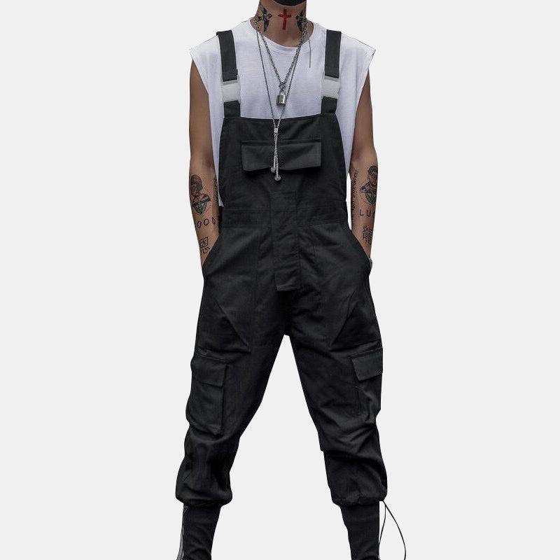 Pocktes Cargo Suspender Pants