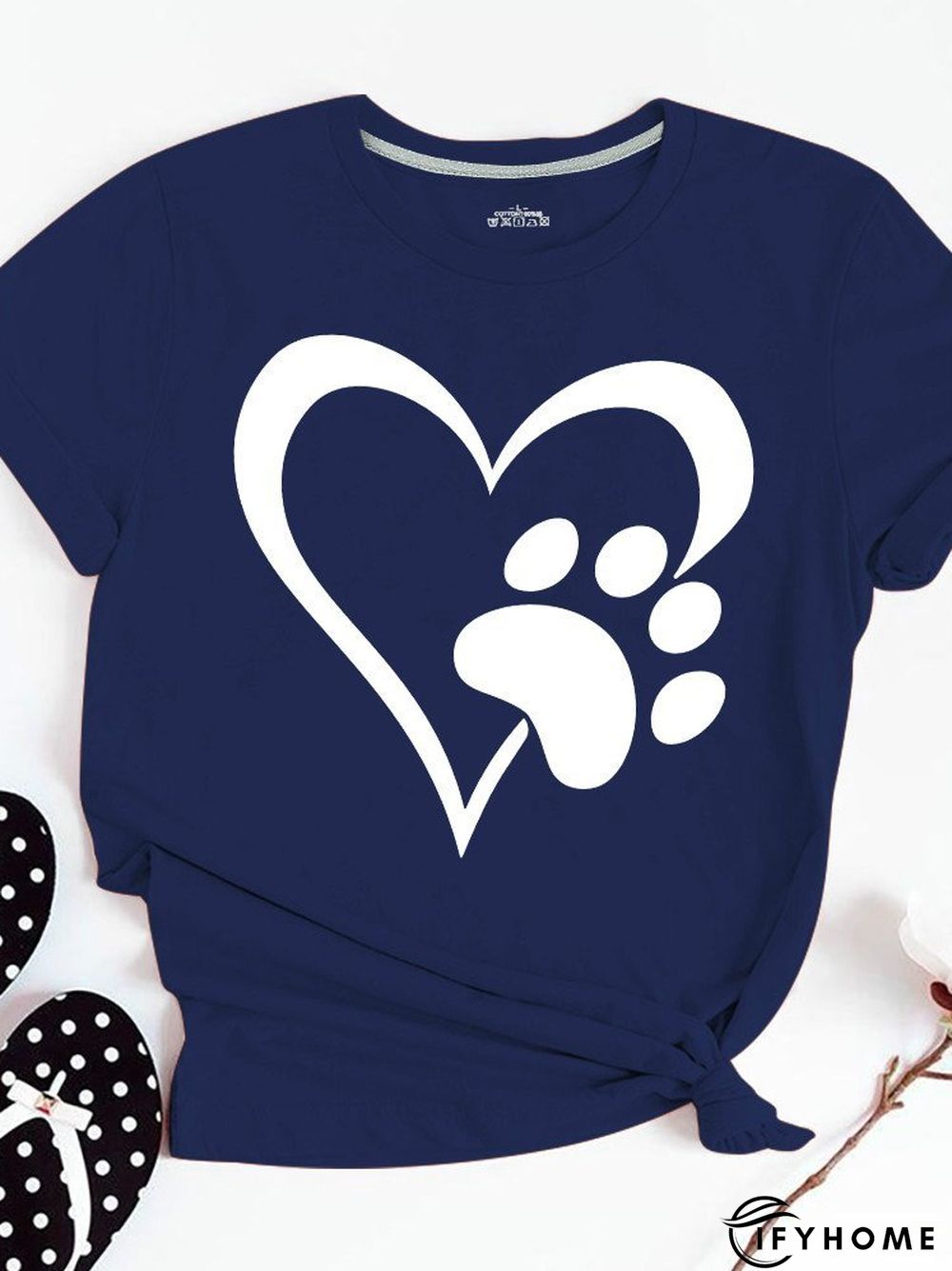 Short Sleeve Casual Crew Neck T-shirt | IFYHOME