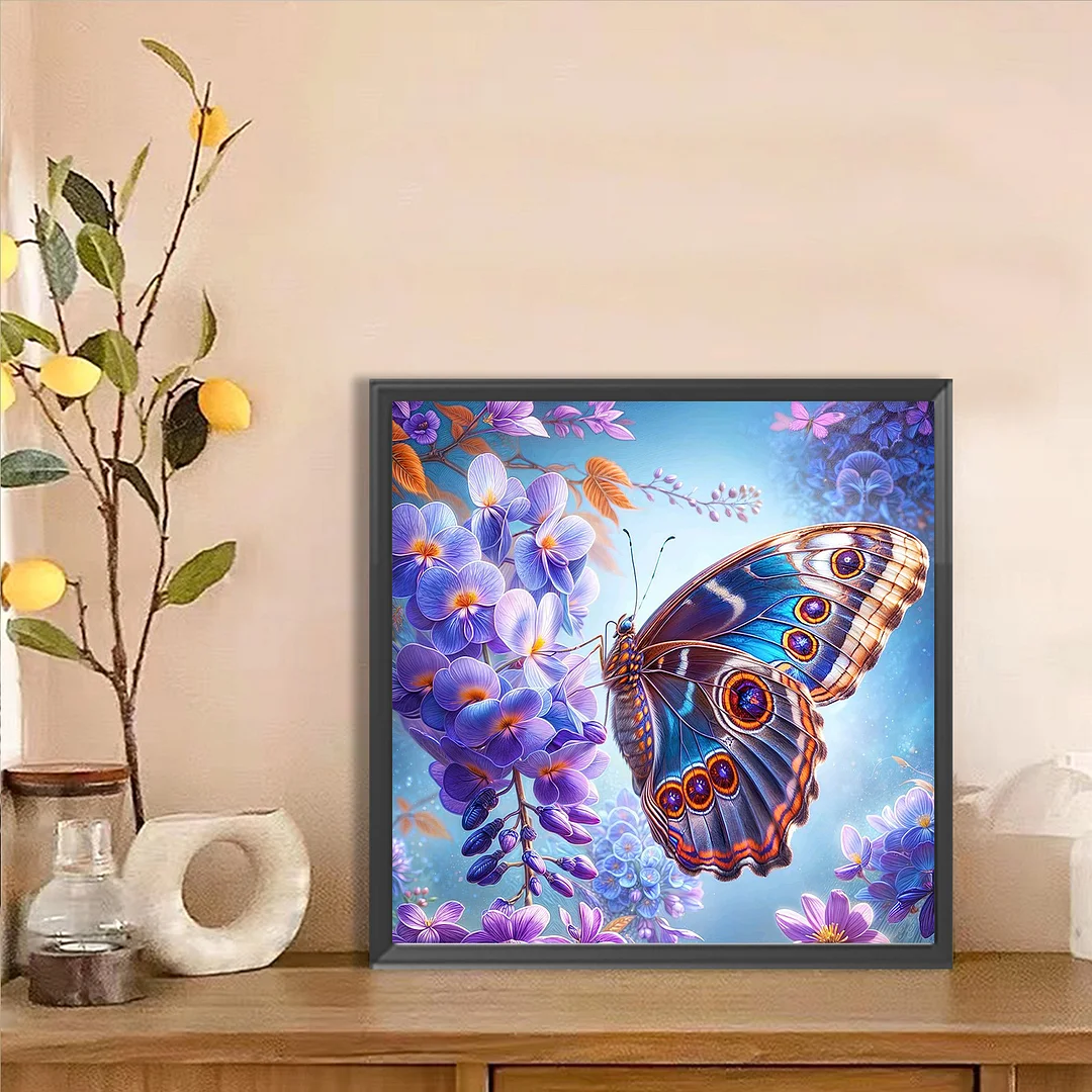 Diamond Painting - Full Round Drill - Butterfly(Canvas|30*30cm)