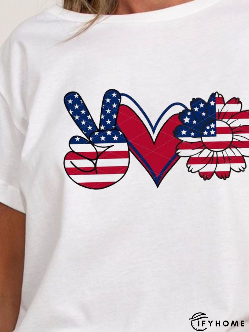 Cotton Short Sleeve Crew Neck T-shirt | IFYHOME