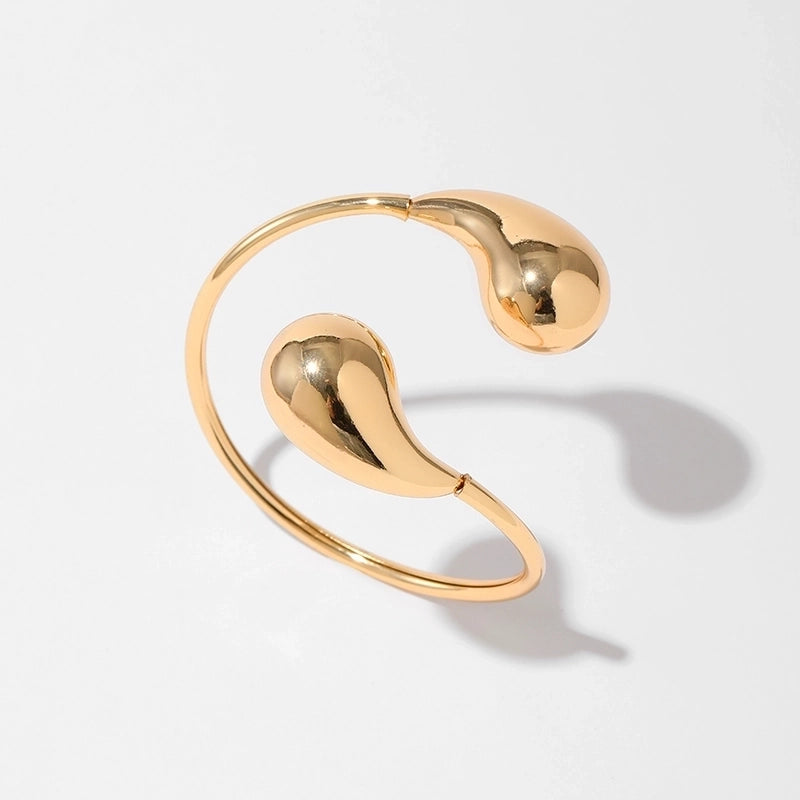 Copper Water Droplets Bangle