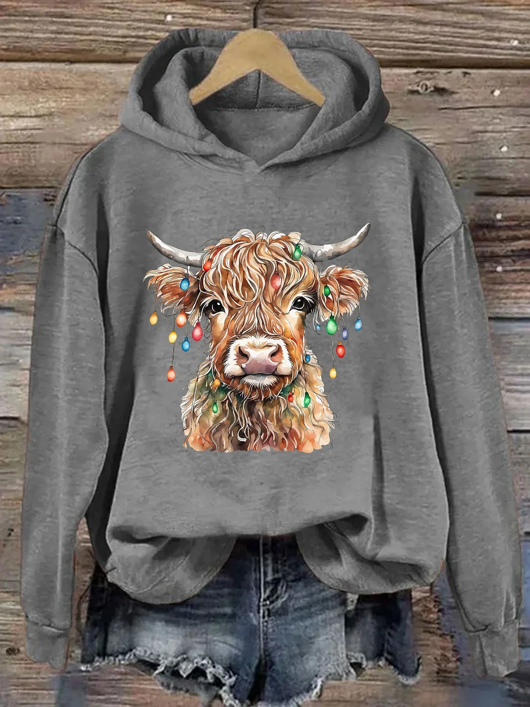 Christmas Cow Hoodie