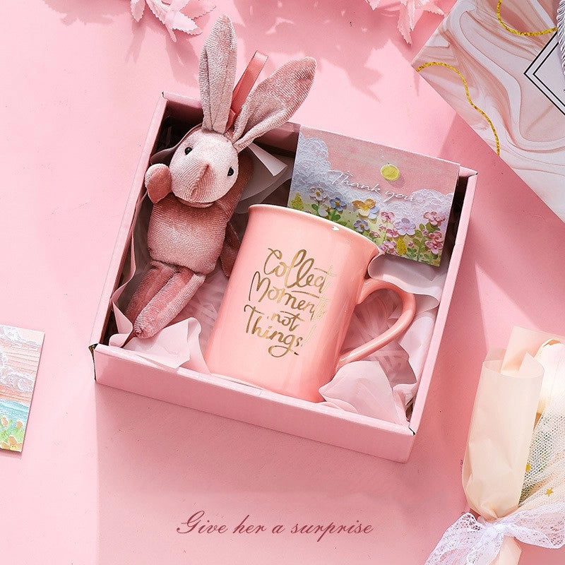 Cute Letter Ceramics Mug 1 Set