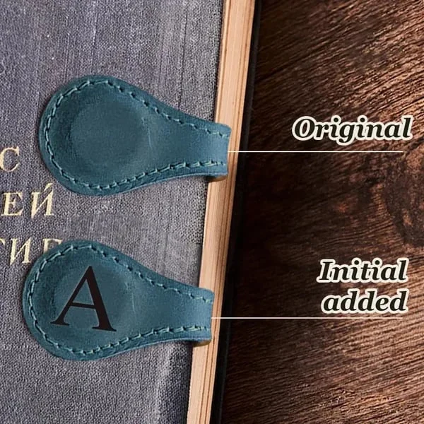 TimelessMark - LAST DAY SALE 75% OFF - Personalized Magnetic Leather Bookmark