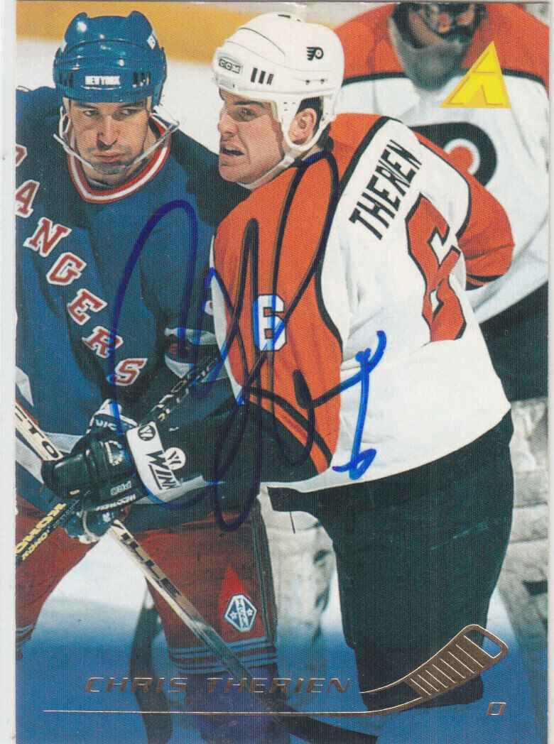 Chris Therien Autograph 95-96 Pinnacle Flyers Card