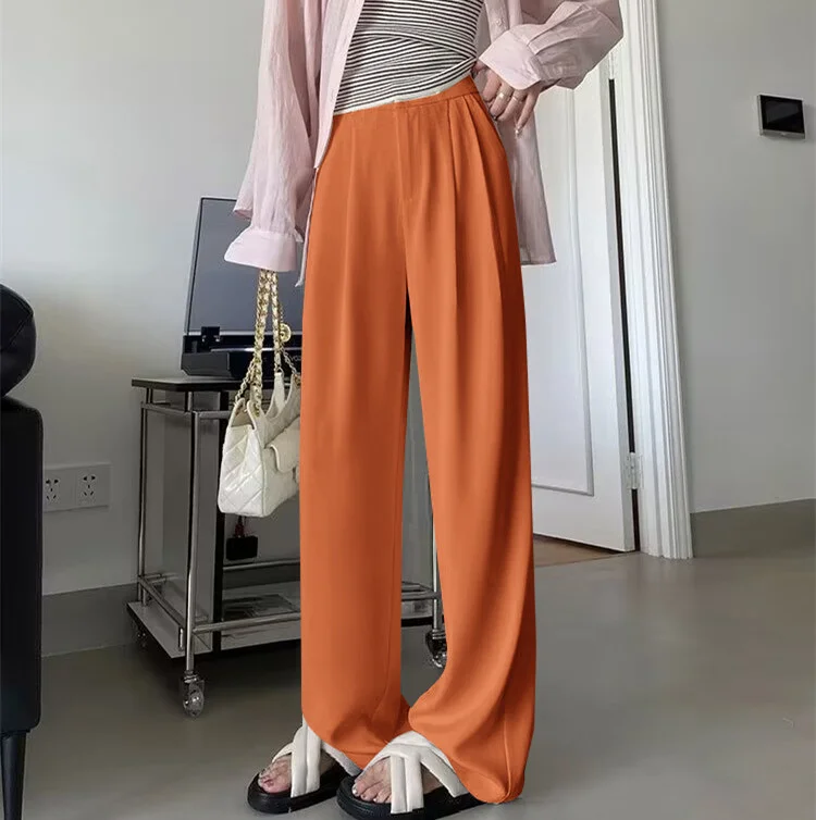Toloer Toloer Wide-Leg Pants Women Spring And Fall 2024 New Casual Pants High-Waist Suit Pants Small Pants Women-Outfit Ideas