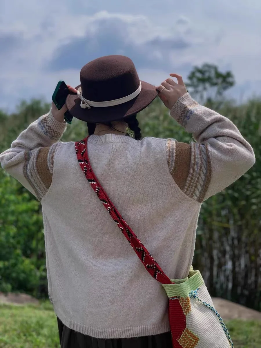 Chicfifth Sweater Women Winter Long Sleeve High Quality Autumn Vintage Top Knitted Cardigan