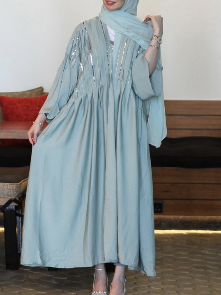 Sequin Hot Diamond Fashionable Urban Casual Jacket Robe (not Including Headscarf) | Oxredo Shop Ramadan Sale